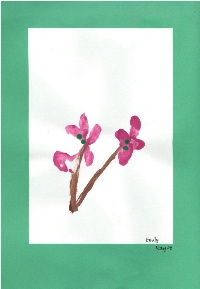 A Pink and Green Flower