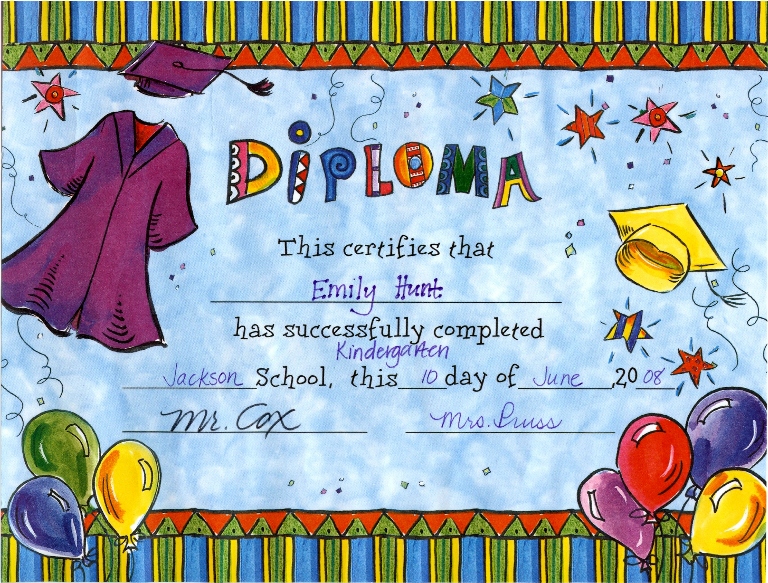 Kindergarten Diploma - 2008